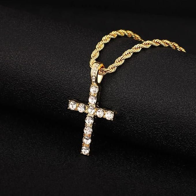 Gold-Plated Cross Pendant Necklace