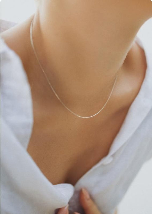 Sterling Silver Beading Chain Necklace