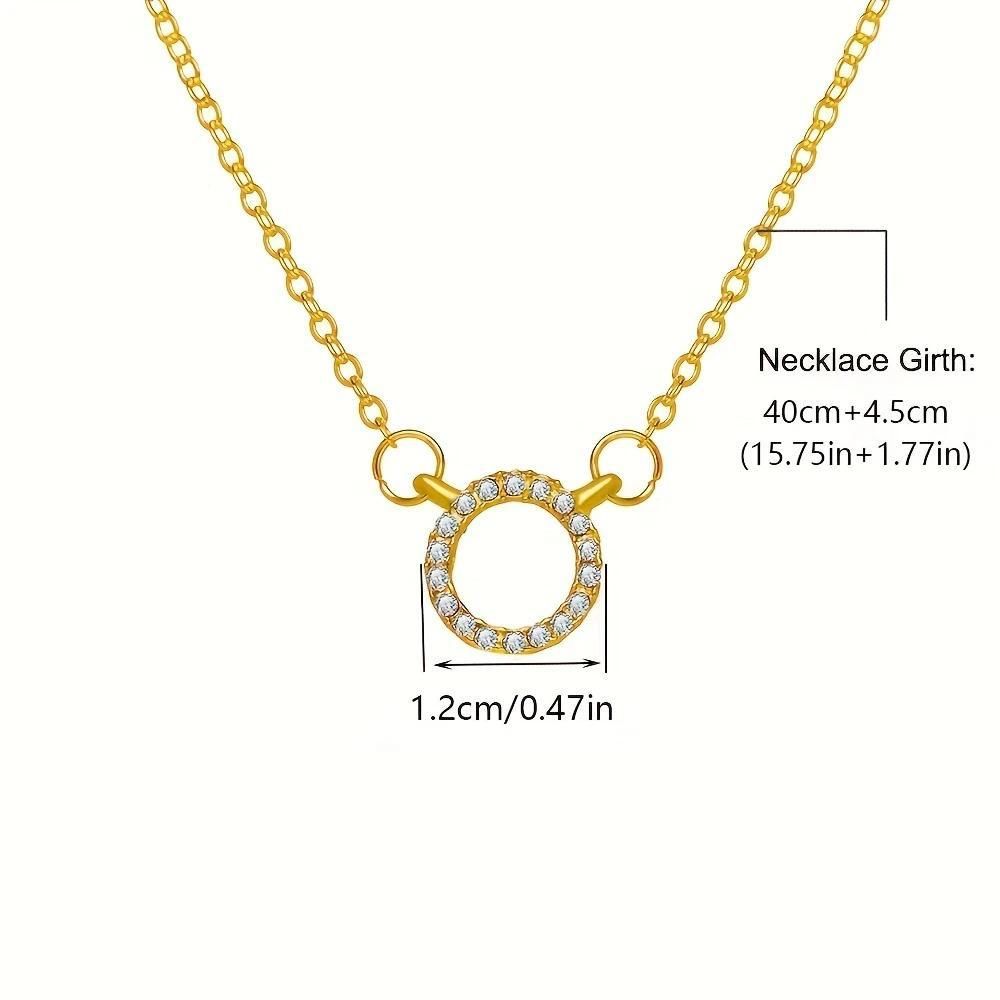 Gold-Plated Stone Pendant Necklace with Micro Plated Chain