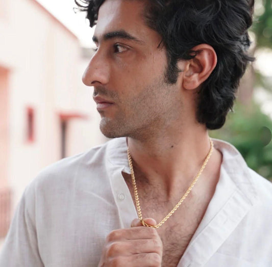 Luxury Gold-Plated Rope Chain Necklace