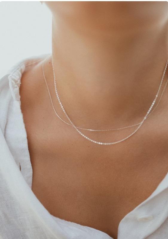 Sterling Silver Beading Chain Necklace