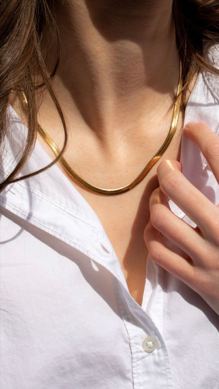 Gold-Plated Snake Chain Necklace