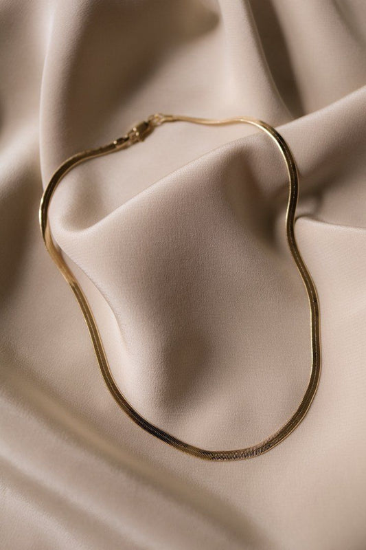 Gold-Plated Snake Chain Necklace
