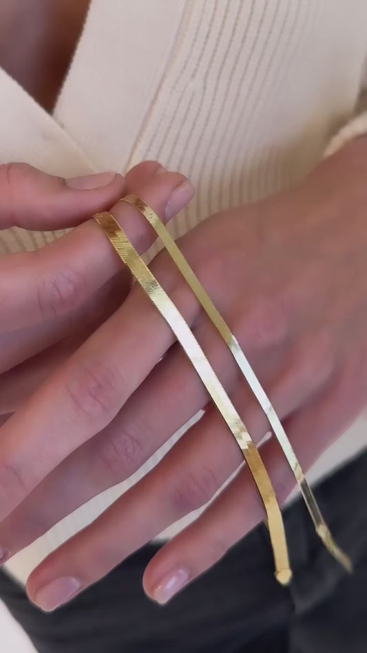 Gold-Plated Snake Chain Necklace