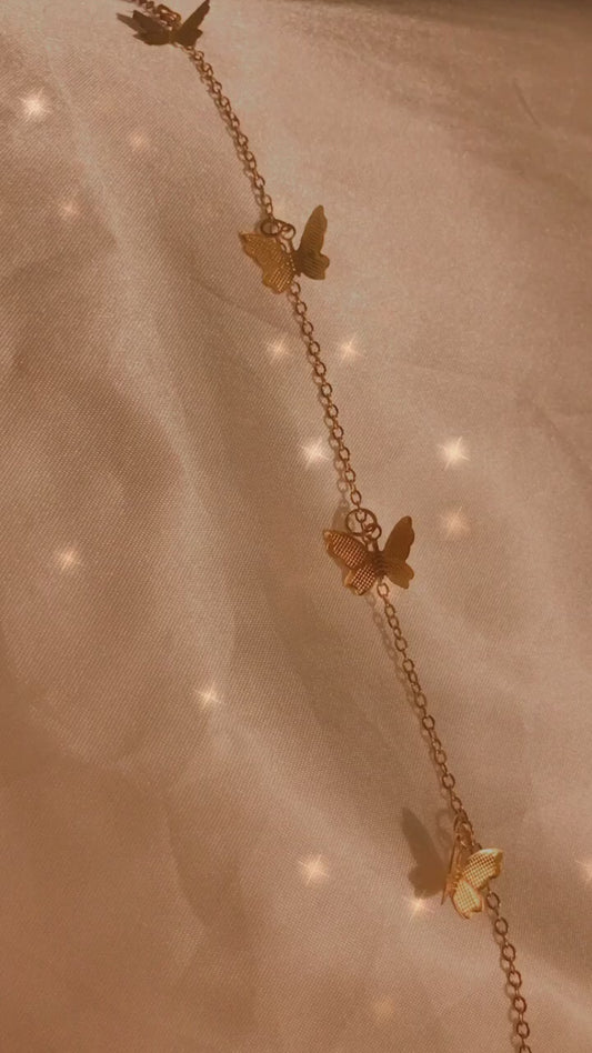 Gold-Plated Butterfly Chain Necklace