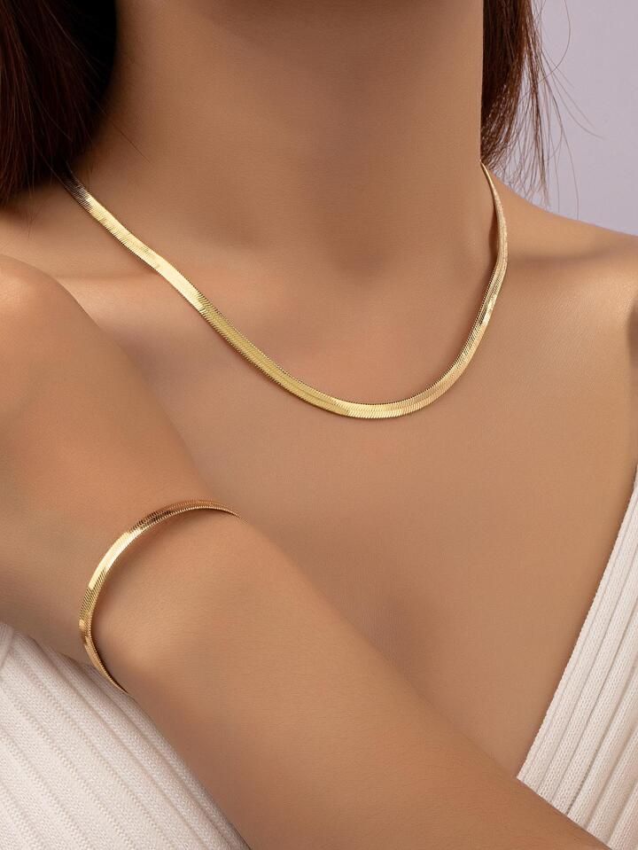 Gold-Plated Snake Chain Necklace