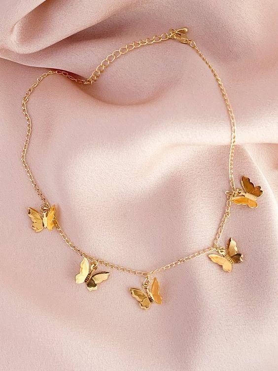 Gold-Plated Butterfly Chain Necklace
